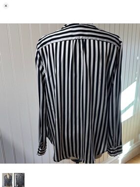 Apt. 9 Black and White Striped Blouse